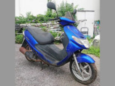 足立区西新井で原付バイクのスズキ アドレス110 ブルーを無料引き取りと処分しました