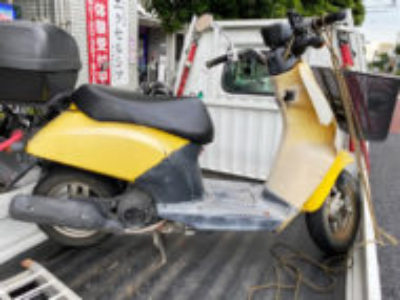 足立区で原付バイクのホンダ トゥデイ(BA-AF61型)を無料引き取り処分と廃車手続き代行