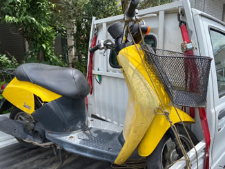練馬区氷川台で無料で引き取り処分と廃車をした原付バイクのホンダ トゥデイ