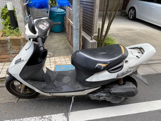 台東区上野桜木で室生で引き取り処分と廃車をした原付バイクのスズキ ZZ