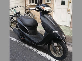 足立区梅田で無料で引き取り処分と廃車をした原付バイクのDio4スト