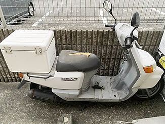 川崎市幸区南加瀬で無料で引き取り処分と廃車をした原付バイクのヤマハ ギア