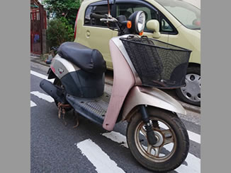 横浜市鶴見区上末吉で無料で引き取り処分と廃車をした原付バイクのホンダ トゥデイ