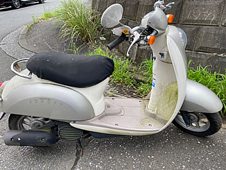 横浜市緑区十日市場町で無料で引き取り処分と廃車をした原付バイクのホンダ クレアスクーピー