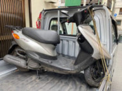台東区清川で原付バイクのヤマハ JOG FIを無料で引き取り処分