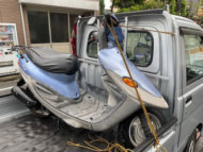 葛飾区細田(東京)で原付バイク ヤマハ BJの引き取りと処分・廃車を全て無料で行いました！