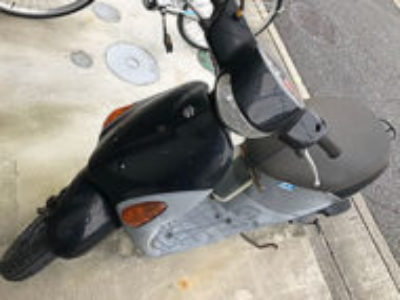 八王子市で原付バイクのスズキ レッツ4(カバーに汚れ・キズ他)を無料処分と廃車手続き代行