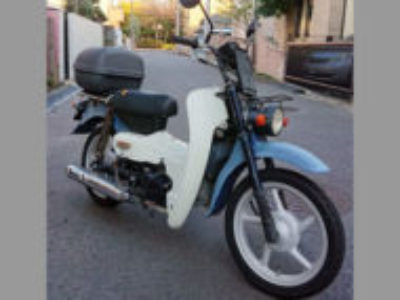 習志野市で原付バイクのスズキ バーディ50 グレイッシュブルー色を無料で引き取り処分と廃車手続き代行