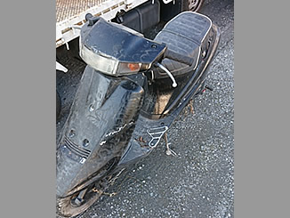 江戸川区で引き取り処分をした原付バイクのスズキ アドレスV100 ブラック
