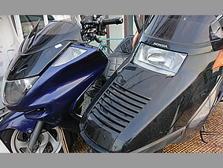 川崎市高津区で引き取りと処分をしたビッグスクーター2台(マジェスティ+フュージョン)